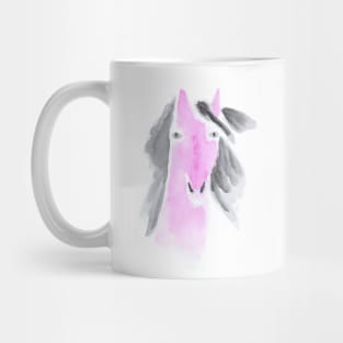 horse, pink, animal, cute, steed, horse racing, animal, bright, watercolor, painting, art, Mug